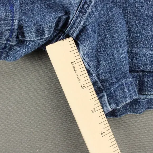Levis Jeans Shorts Women 10 Blue Mom Medium Wash Stretch Denim Slash Pocket VTG - Picture 6 of 8